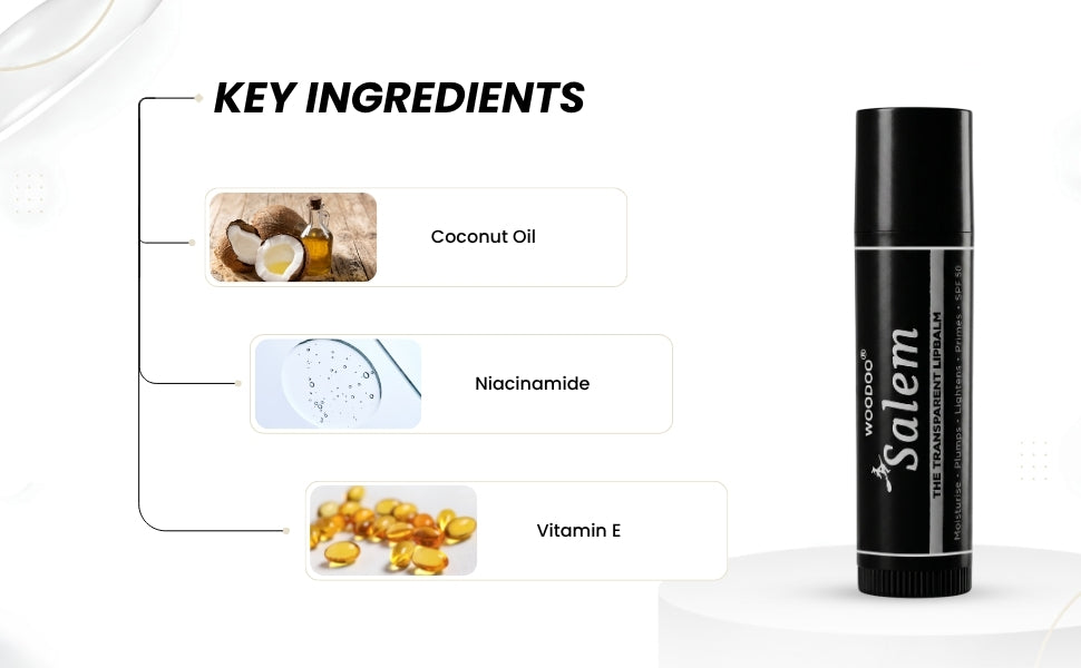 WOODOO Salem Lip Balm — key ingredients