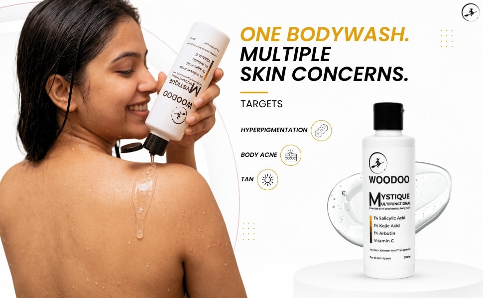 WOODOO Mystique Body Wash — one bodywash, multiple skin concerns