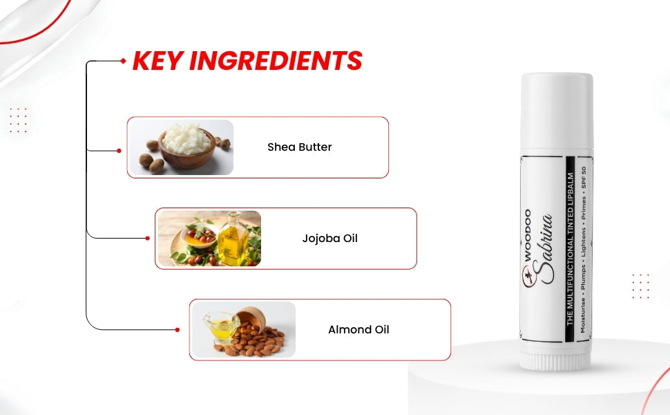 WOODOO Sabrina Lip Balm — key ingredients